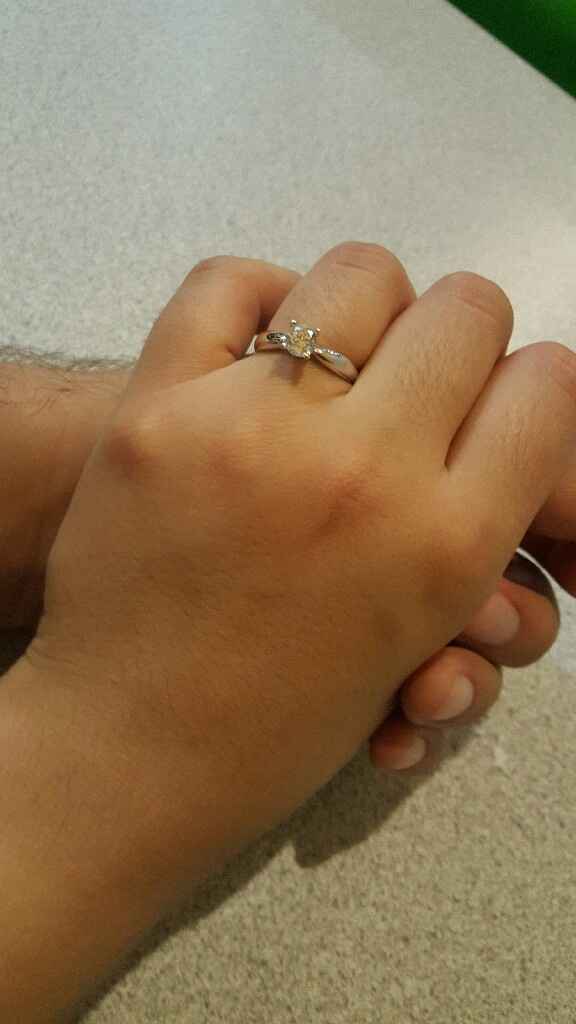  ¿blanco o amarillo? Anillo de compromiso - 1