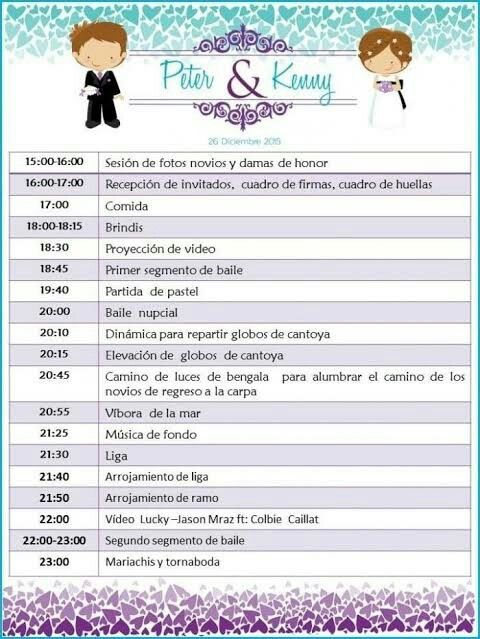 Programa para la ceremonia - 1