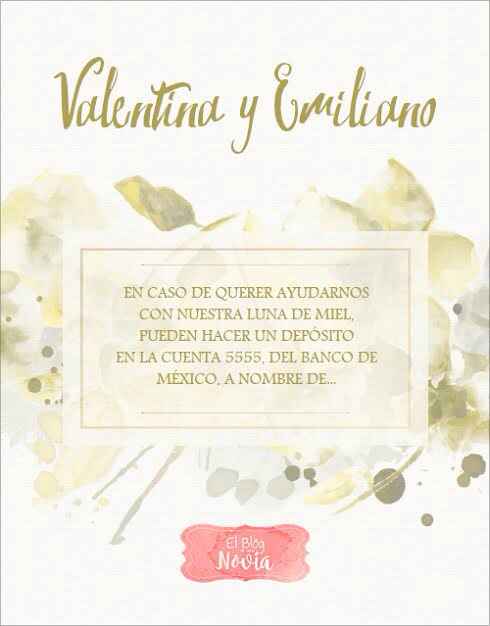 Pedir dinero como regalo antes de la boda? - 1