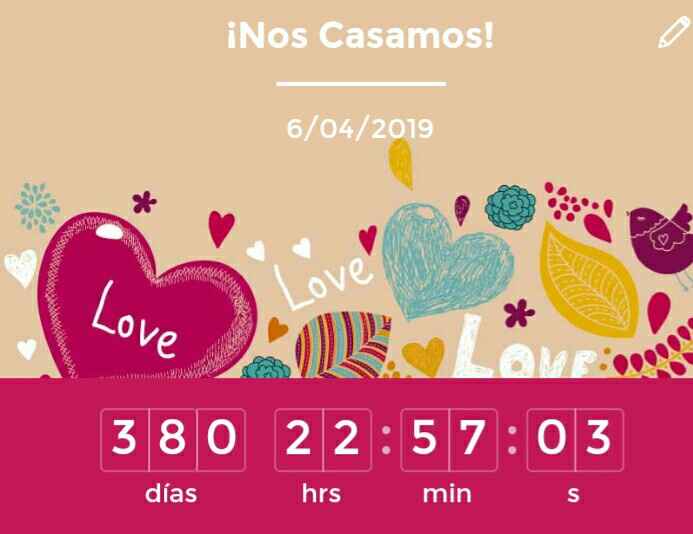 ¿Cuánto falta para que se casen? - 1