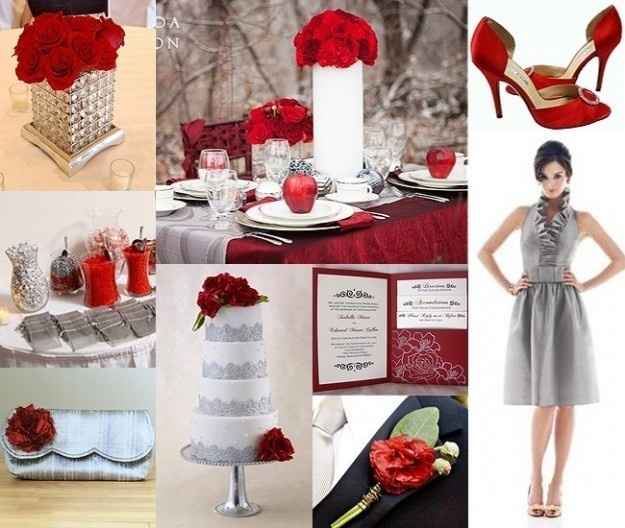 Gris/rojo