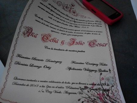Las invitaciones de mi boda :)