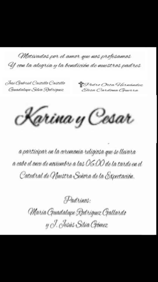 Textos en invitaciones - 1