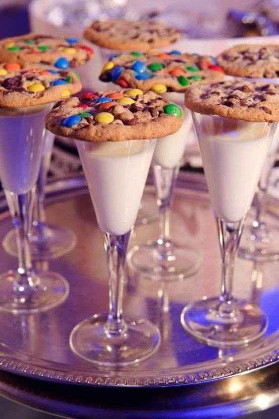 Shots de Leche y galletas