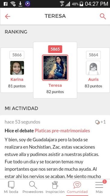 ¿Qué lugar ocupas? - 1