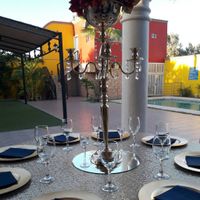 :D en un pequeño jardín con alberca y terraza 🌹💚💚