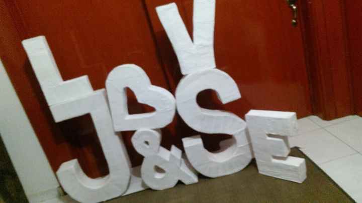 Un avance mas:  mis letras "gigantes" diy - 1
