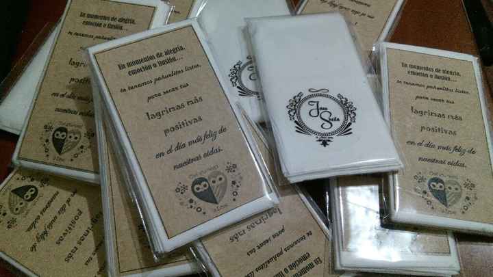 Avances syj: pañuelitos para lágrimas, kits sos y recuerditos para la despe - 1