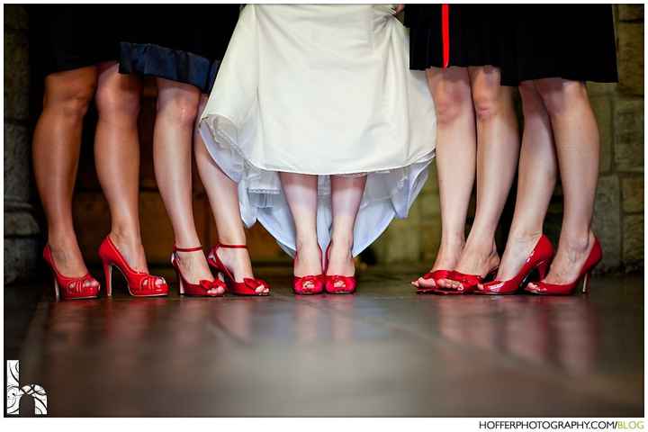 Zapatos de novia en rojo