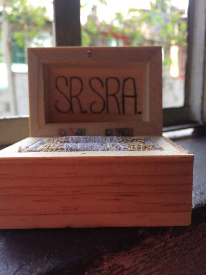 Cofre de madera para los anillos - 3
