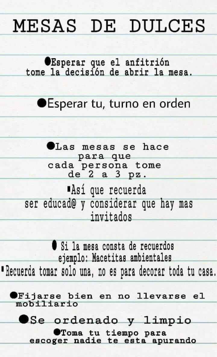 Recordatorios para la mesa de dulces - 1