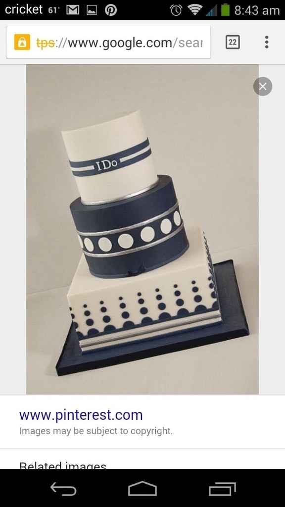 Pasteles para tema azul marino y silver e ivory y otros colores. - 3