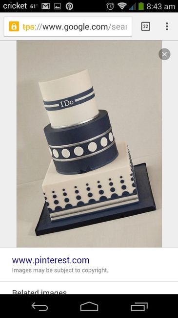 Pasteles para tema azul marino y silver e ivory y otros colores. - 3