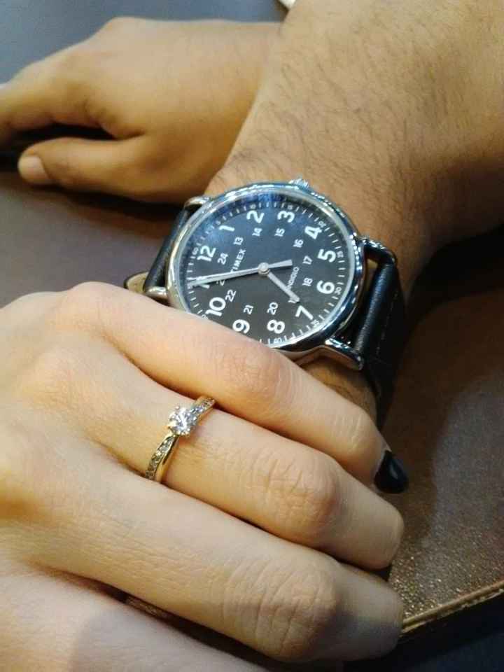 A ring for me. A watch for you.