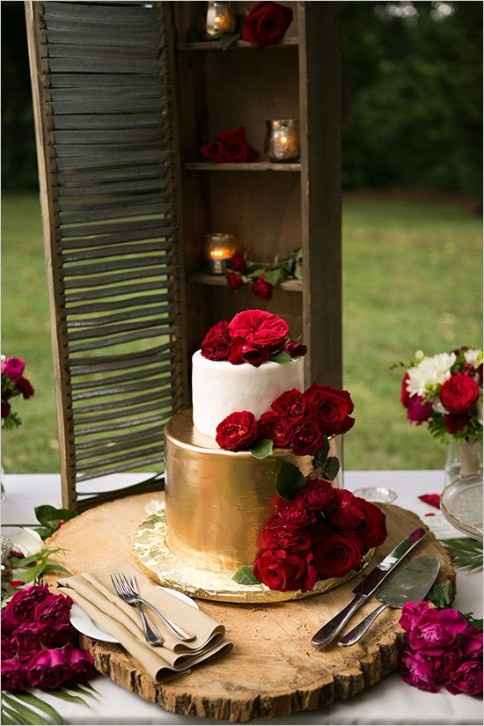 boda rojo y dorado