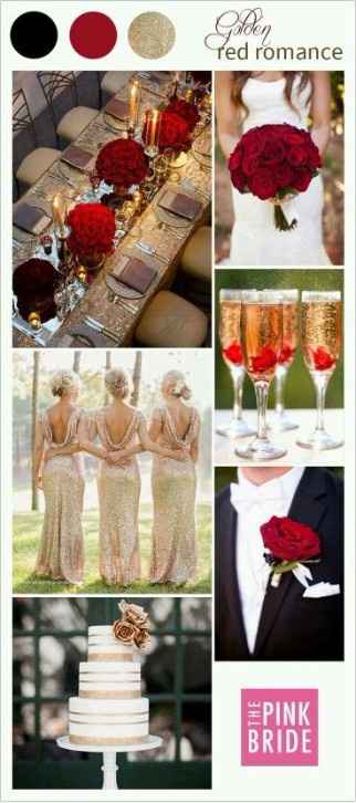boda rojo y dorado