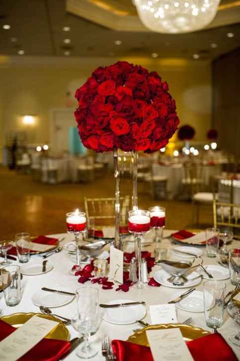 boda rojo y dorado