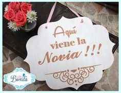 letreros ahi viene la novia