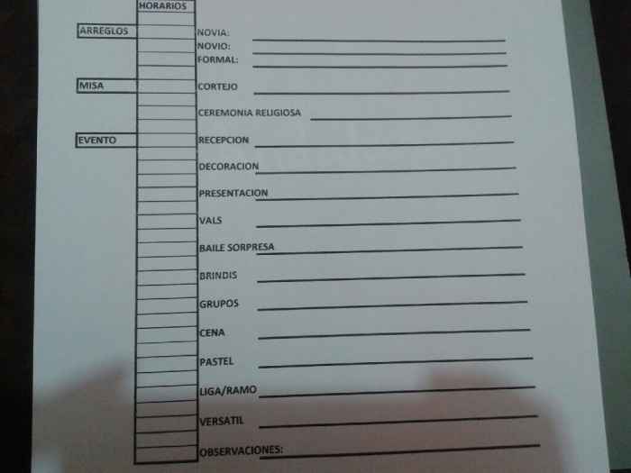 Programas de boda