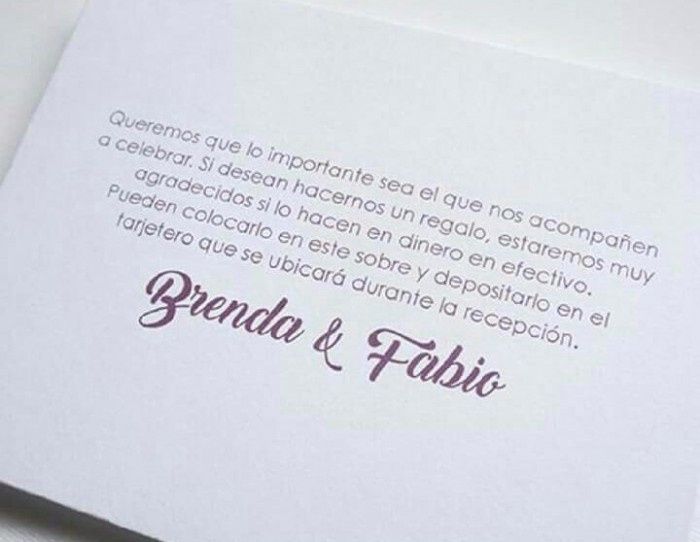 Frase para sobre de dinero