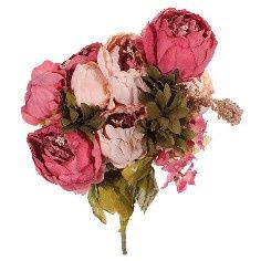 Flores peonias en ramo