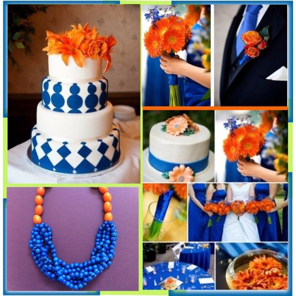 Combinacion azul y naranja