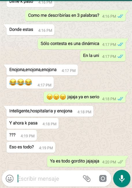 ¿Cómo te describiría tu FM en 3 palabras? - 1