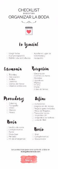 Check list boda