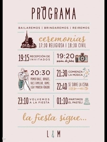 Programa de boda 