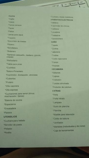 Lista para escanear regalos