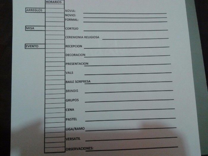 Programas de boda