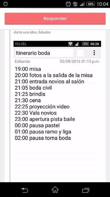 Programas de boda