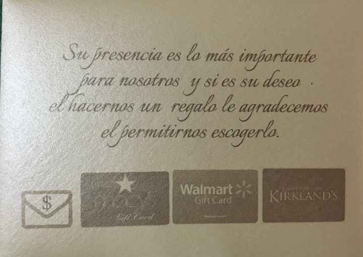 Pedir dinero no regalos - 1