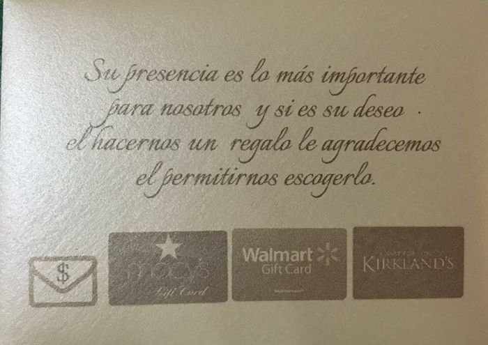 Pedir dinero no regalos - 1