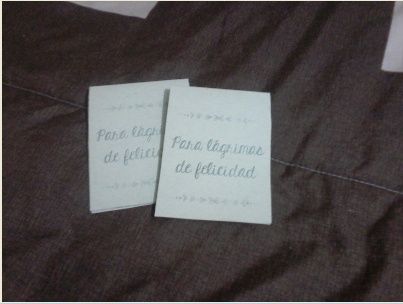 sobre de lagrimas de felicidad
