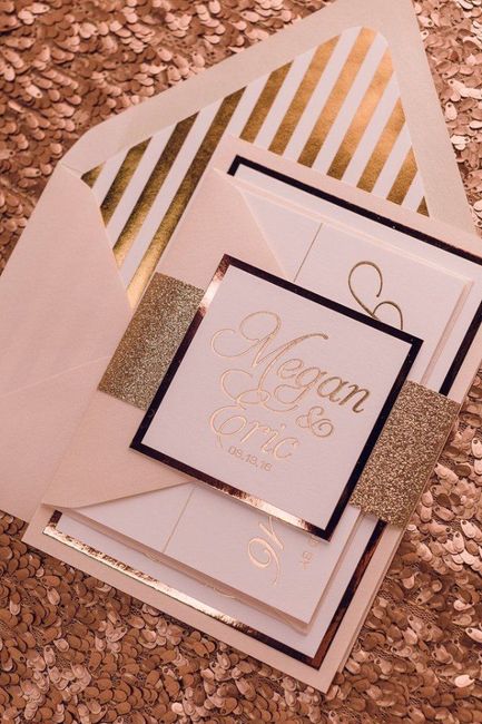 Invitaciones: Ideas en Rose Gold 5