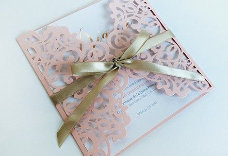 Invitaciones: Ideas en Rose Gold 6