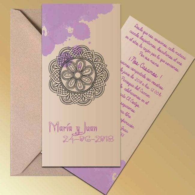 Invitaciones con Mandalas 2