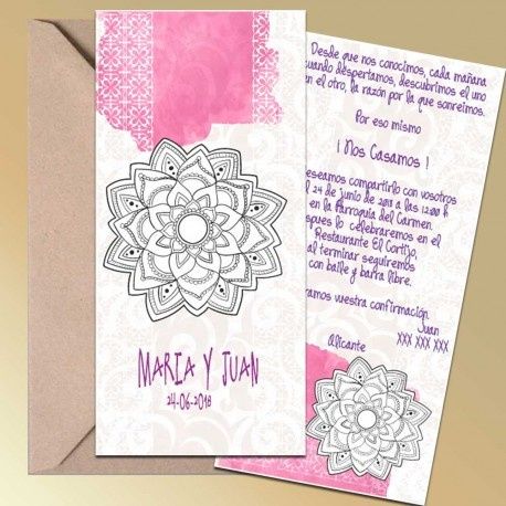 Invitaciones con Mandalas 5