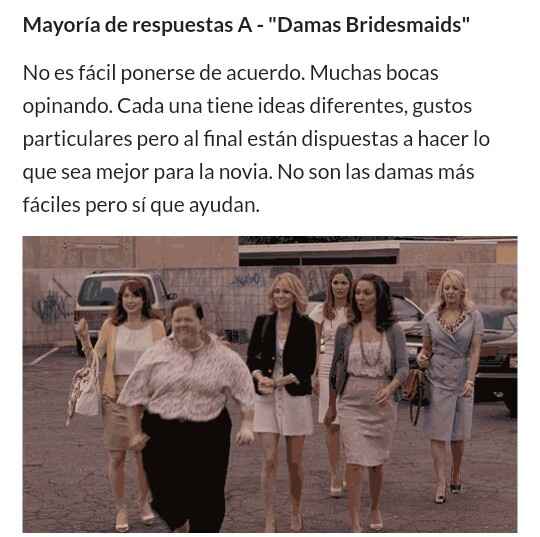 Resultados: ¿De qué película salieron tus damas? - 1