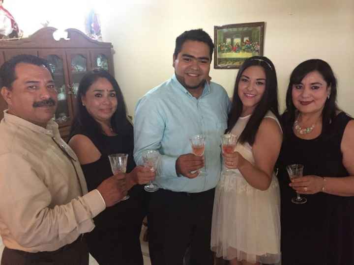 Mis suegros, mi mami y nosotros