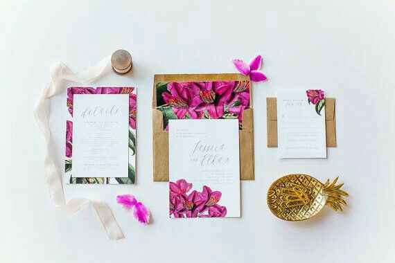Invitaciones en color Bugambilia - 3