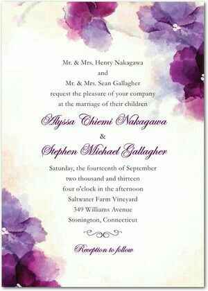 Invitaciones en color Bugambilia - 4
