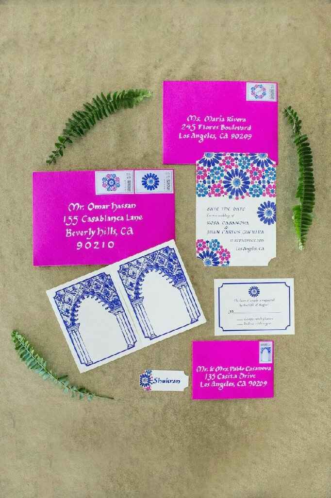 Invitaciones en color Bugambilia - 5