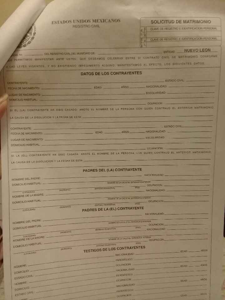 Acta de matrimonio del civil=boda religiosa - 1