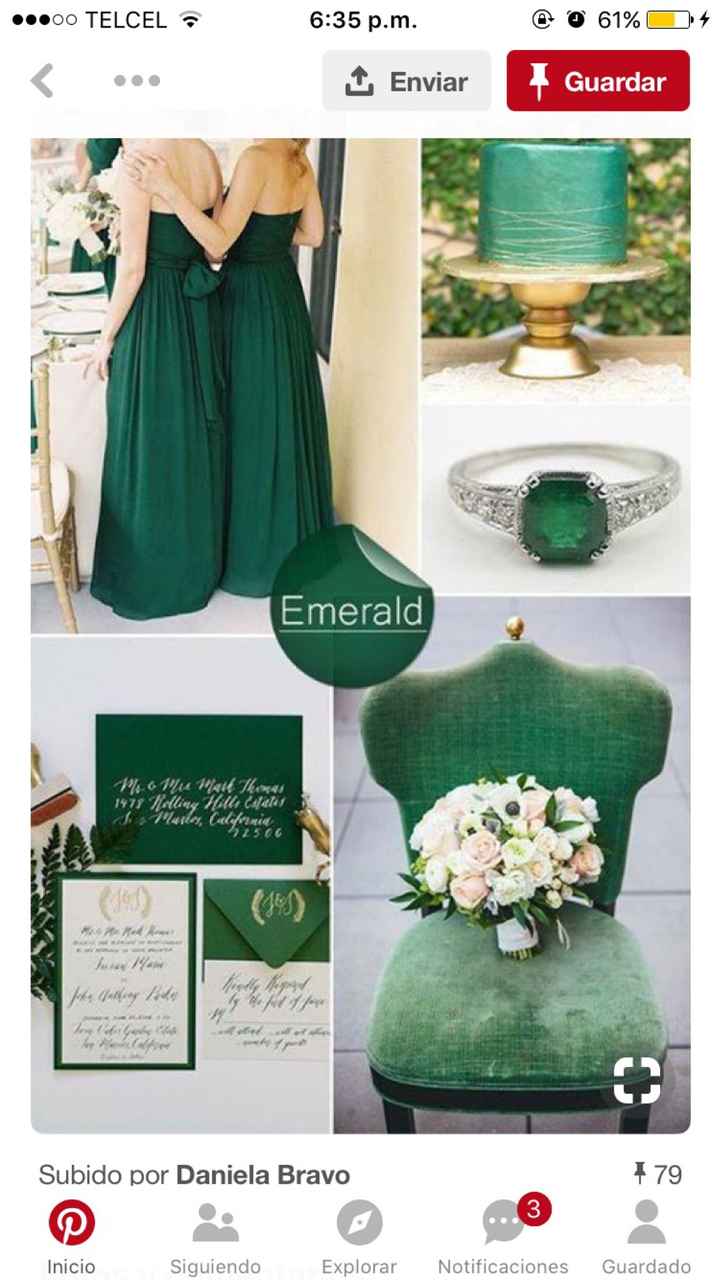 Que ramo en color queda mejor con verde esmeralda - 1