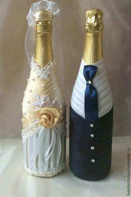 Copas y botellas decoradas - 8