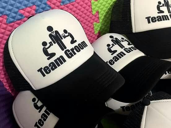 Gorras novio, novia,  team groom - 3