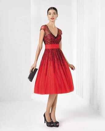 Vestidos de cocktail rosa clará - 1