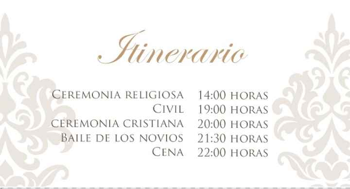 Ayuda con el programa de boda  - 1